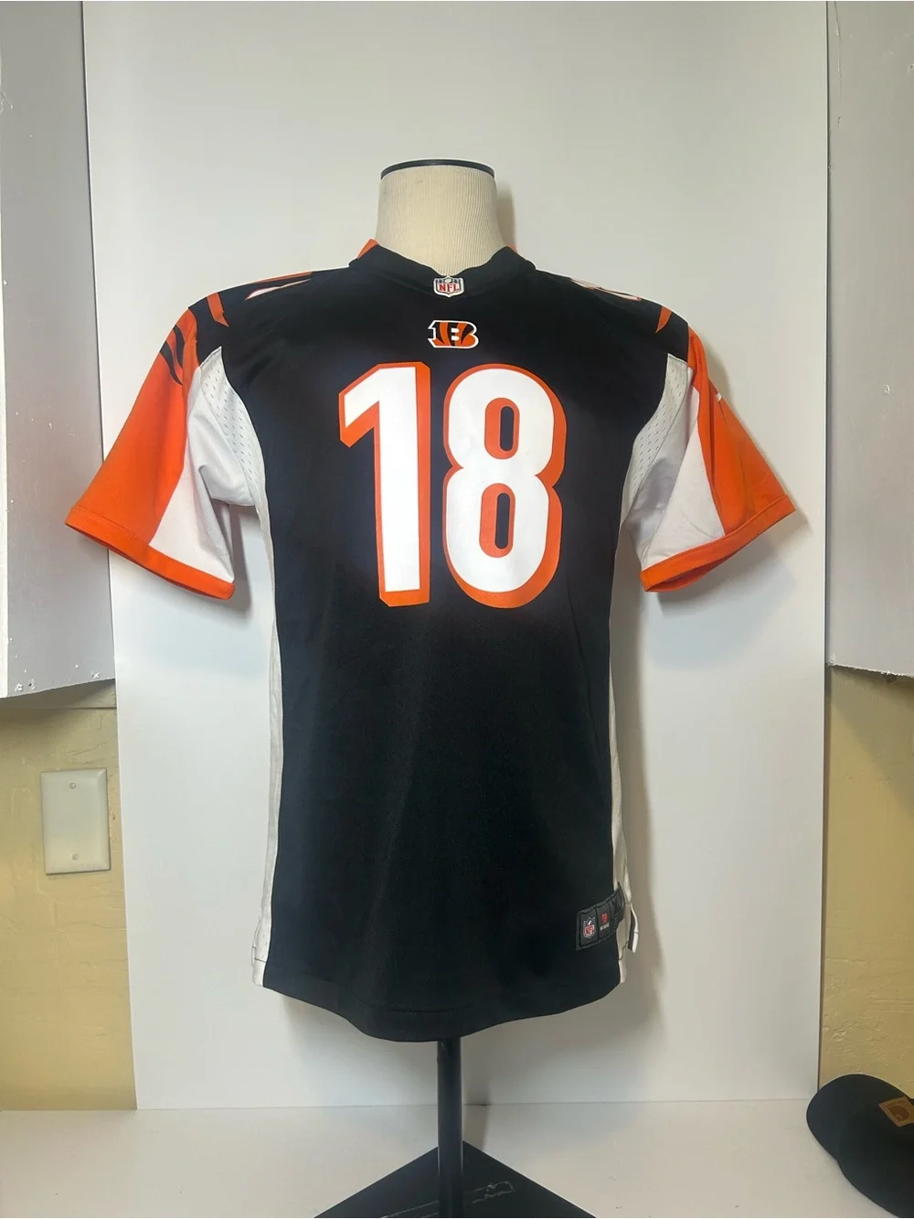 Cincinnati Bengals #18 Black & Orange Football Jersey AJ Green
